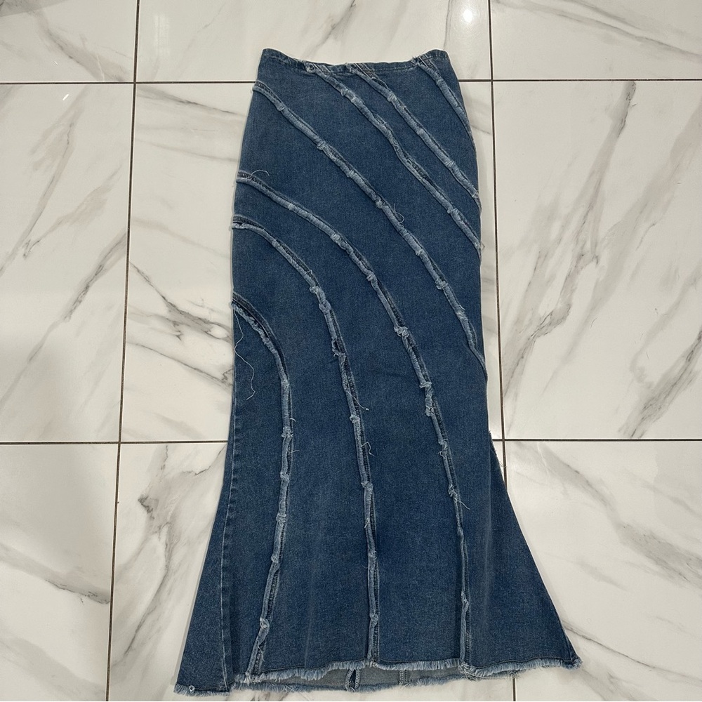 Denim Maxi skirt